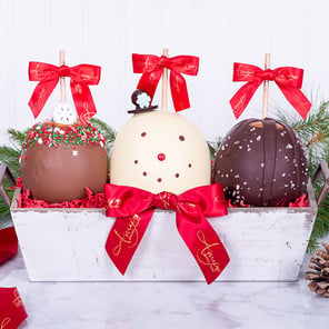 Three Apple Winter Wonderland Gift Tray