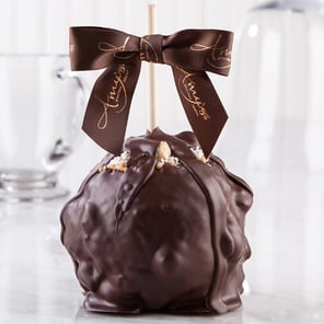 Macadamia Coconut Turtle Caramel Apple w/ Dark Belgian Chocolate