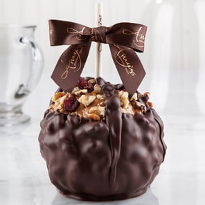 Cranberry Walnut Turtle Caramel Apple w/ Dark Belgian Chocolate
