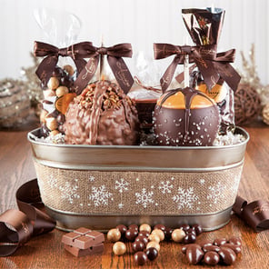 Medium Silver Snowflake Basket
