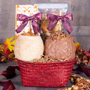 Autumn Red Seagrass Gift Basket