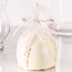 Bride Wedding Caramel Apple w/ White Belgian Chocolate