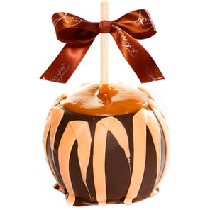 Dunked Caramel Apple w/ Dark Belgian Chocolate & Orange Drizzle