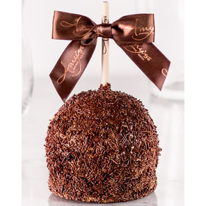 Cocoa & White Sprinkle Caramel Apple