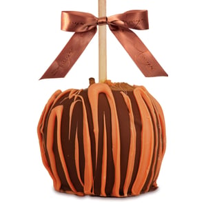 Dunked Caramel Apple w/ Milk Belgian Chocolate & Orange Drizzle