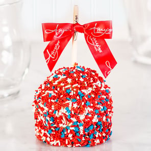 Patriotic Sprinkle Caramel Apple