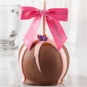 Dunked Caramel Apple w/ Milk Belgian Chocolate & Candy Flowers