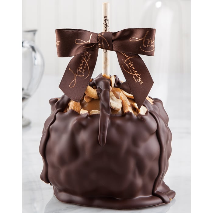 Cashew Turtle Caramel Apple w/ Dark Belgian Chocolate