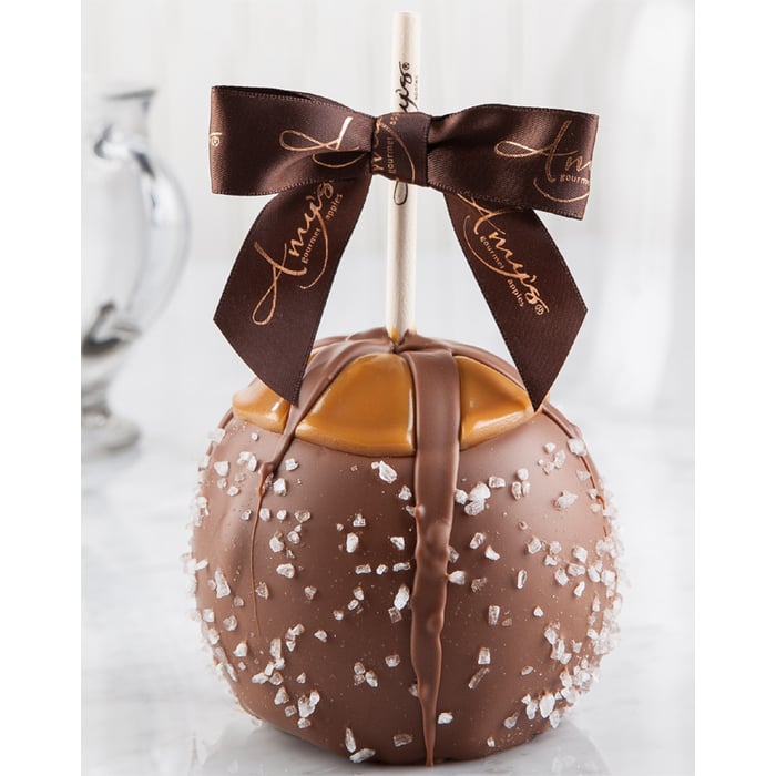 Dunked Caramel Apple w/ Milk Belgian Chocolate & Sea Salt