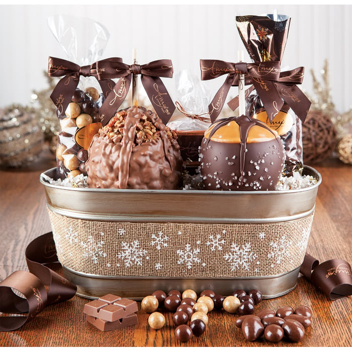 Medium Silver Snowflake Basket