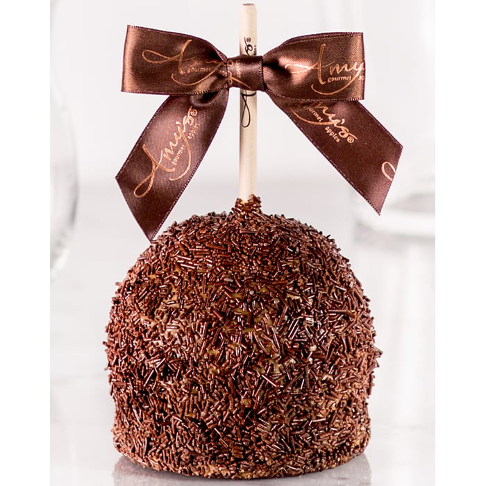 Cocoa & White Sprinkle Caramel Apple