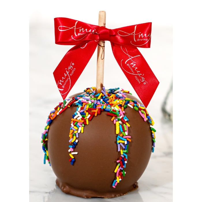 Birthday Dunked Caramel Apple With Milk Chocolate