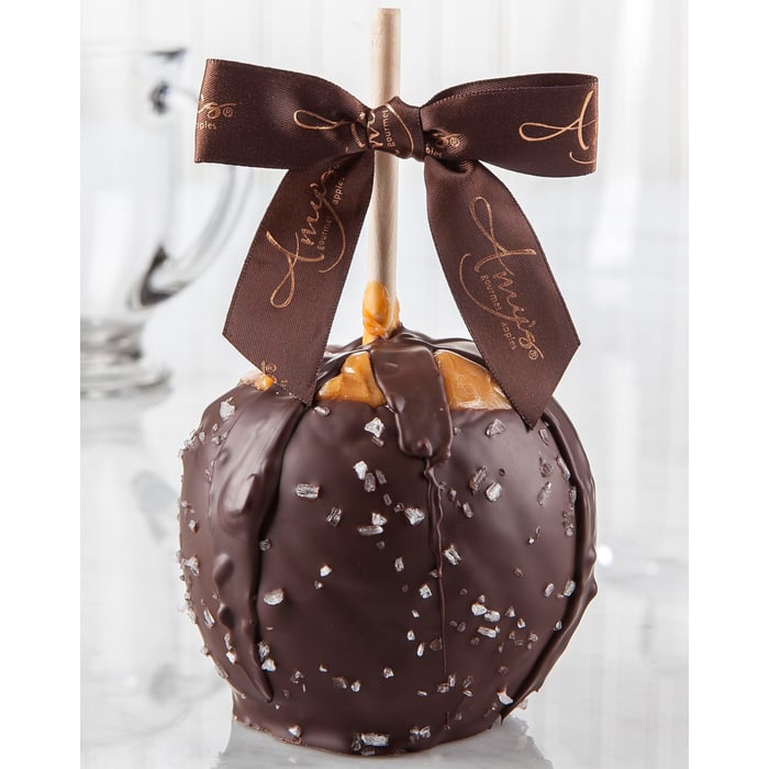 Dunked Caramel Apple w/ Dark Belgian Chocolate & Sea Salt