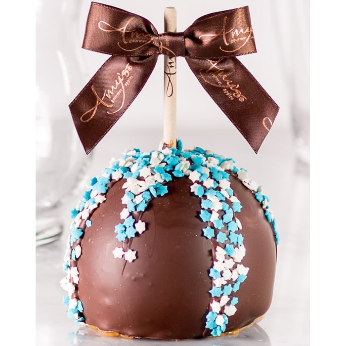 Hanukkah Caramel Apple w/ Dark Belgian Chocolate