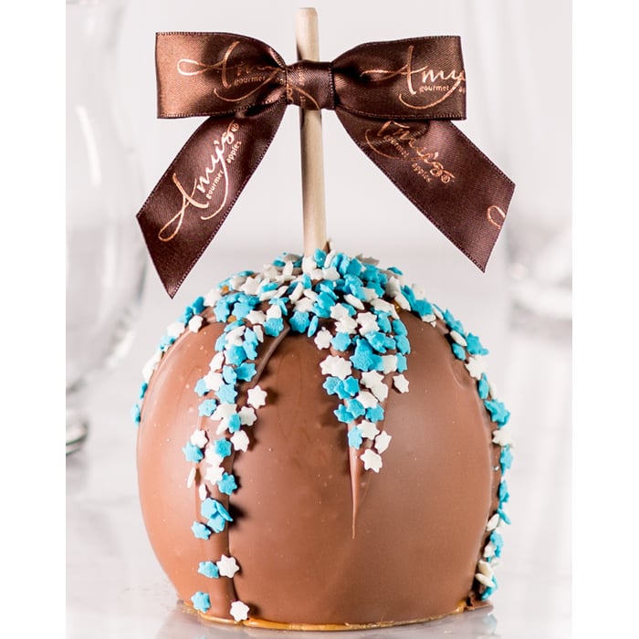 Hanukkah Caramel Apple w/ Milk Belgian Chocolate
