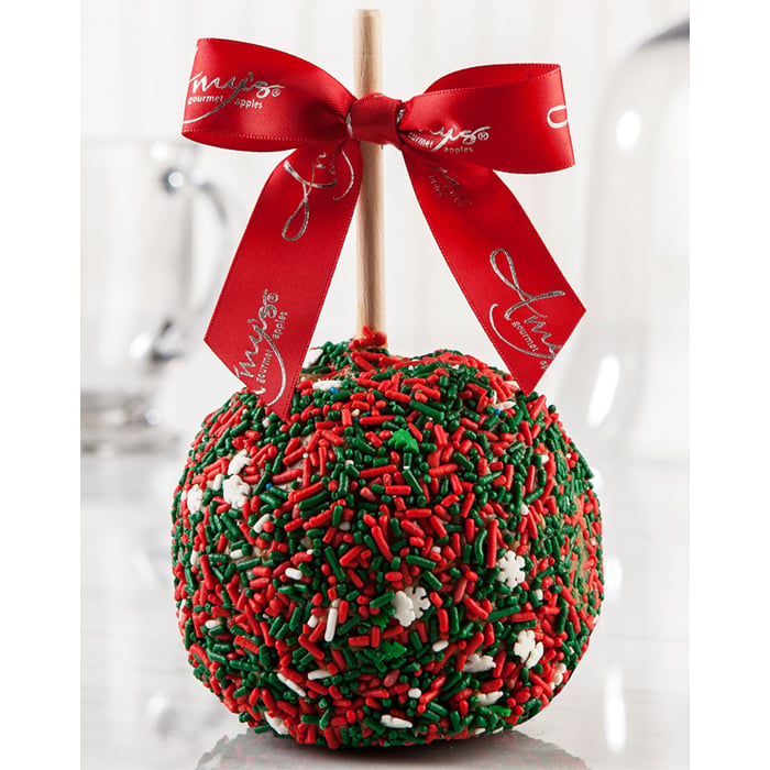 Holiday Sprinkle Caramel Apple