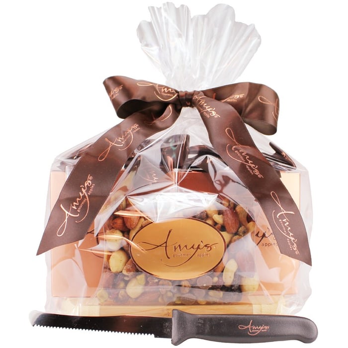 Two Apple Cutting Board Gift Pack (Shown with Trail Mix)