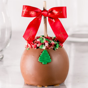 Christmas Curls Caramel Apple w/ Milk Belgian Chocolate