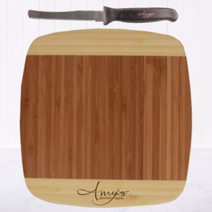 Amy's Apple Bamboo Cutting Board & Paring Knife