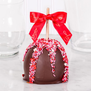 Dunked Caramel Apple w/ Dark Belgian Chocolate & Sweetheart Sprinkles