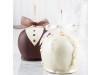 Bride & Groom Wedding Caramel Apple Pair w/ Belgian Chocolate