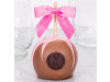 Pink Breast Cancer Caramel Apple w/ Milk Belgian Chocolate