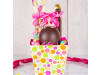 Spring Polka Dot Caramel Apple Gift Tray